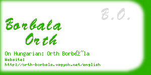 borbala orth business card